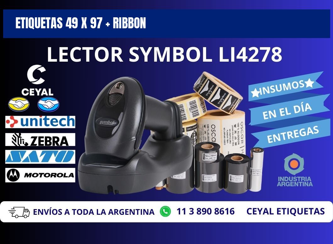 ETIQUETAS 49 x 97 + RIBBON