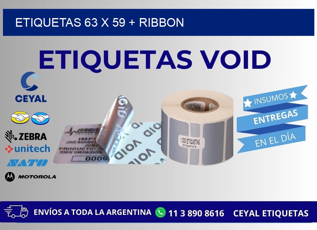 ETIQUETAS 63 x 59 + RIBBON