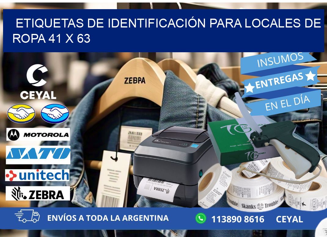 ETIQUETAS DE IDENTIFICACIÓN PARA LOCALES DE ROPA 41 x 63