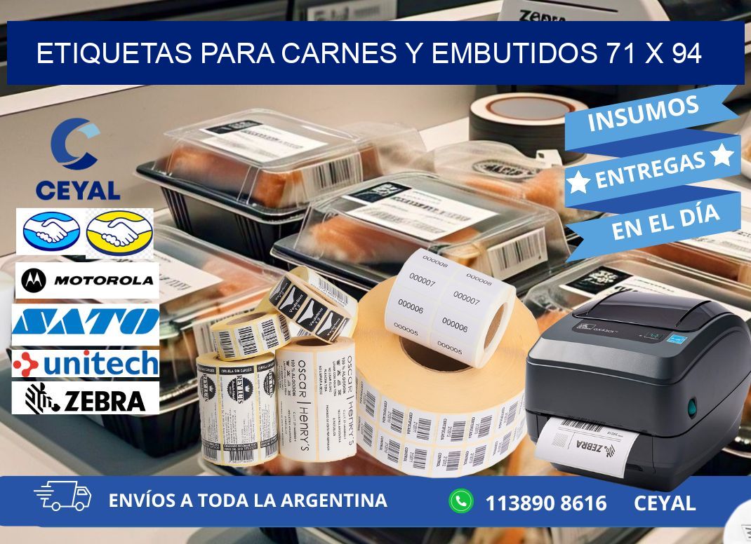 ETIQUETAS PARA CARNES Y EMBUTIDOS 71 x 94