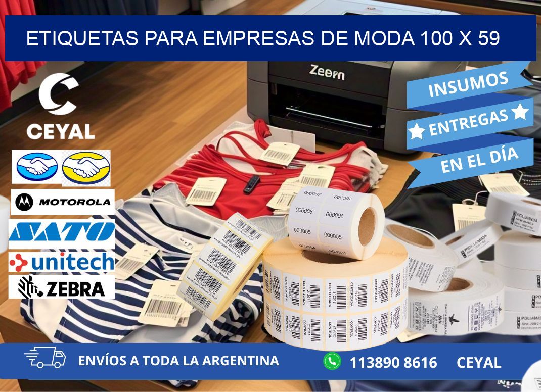 ETIQUETAS PARA EMPRESAS DE MODA 100 x 59