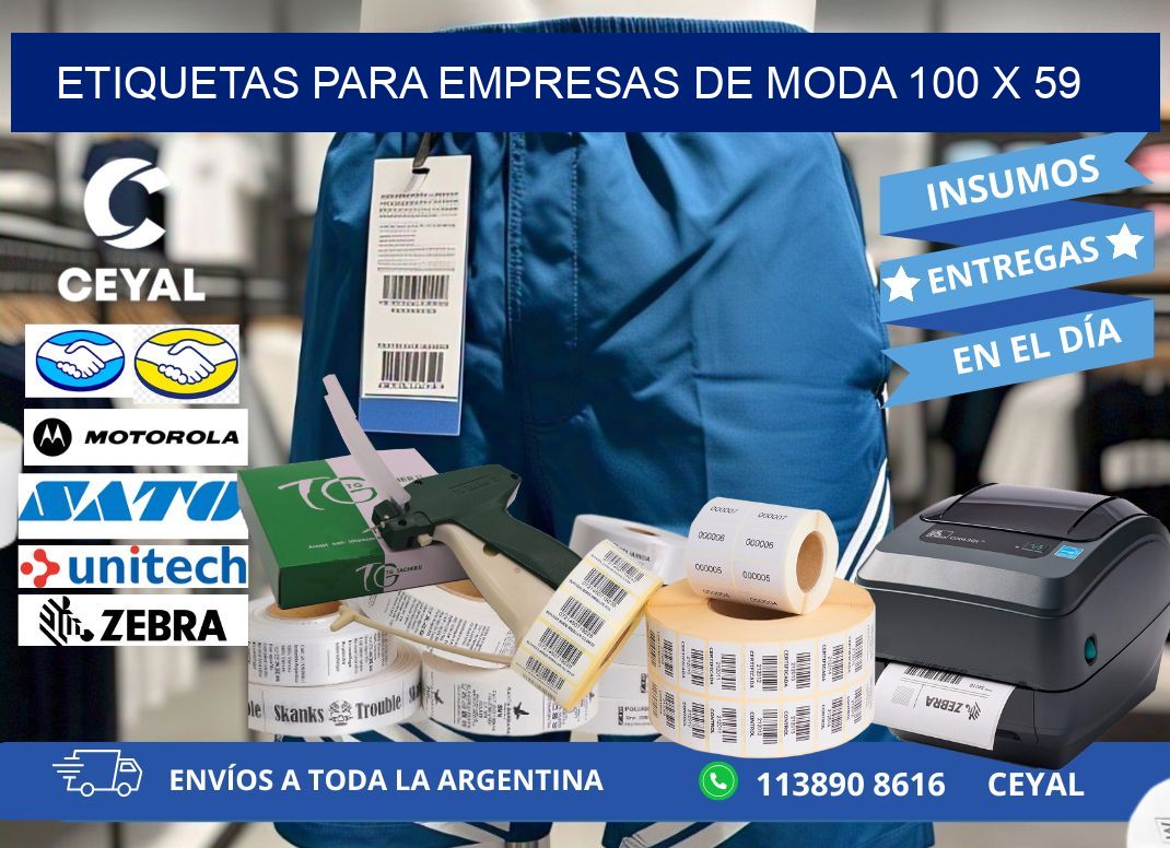 ETIQUETAS PARA EMPRESAS DE MODA 100 x 59