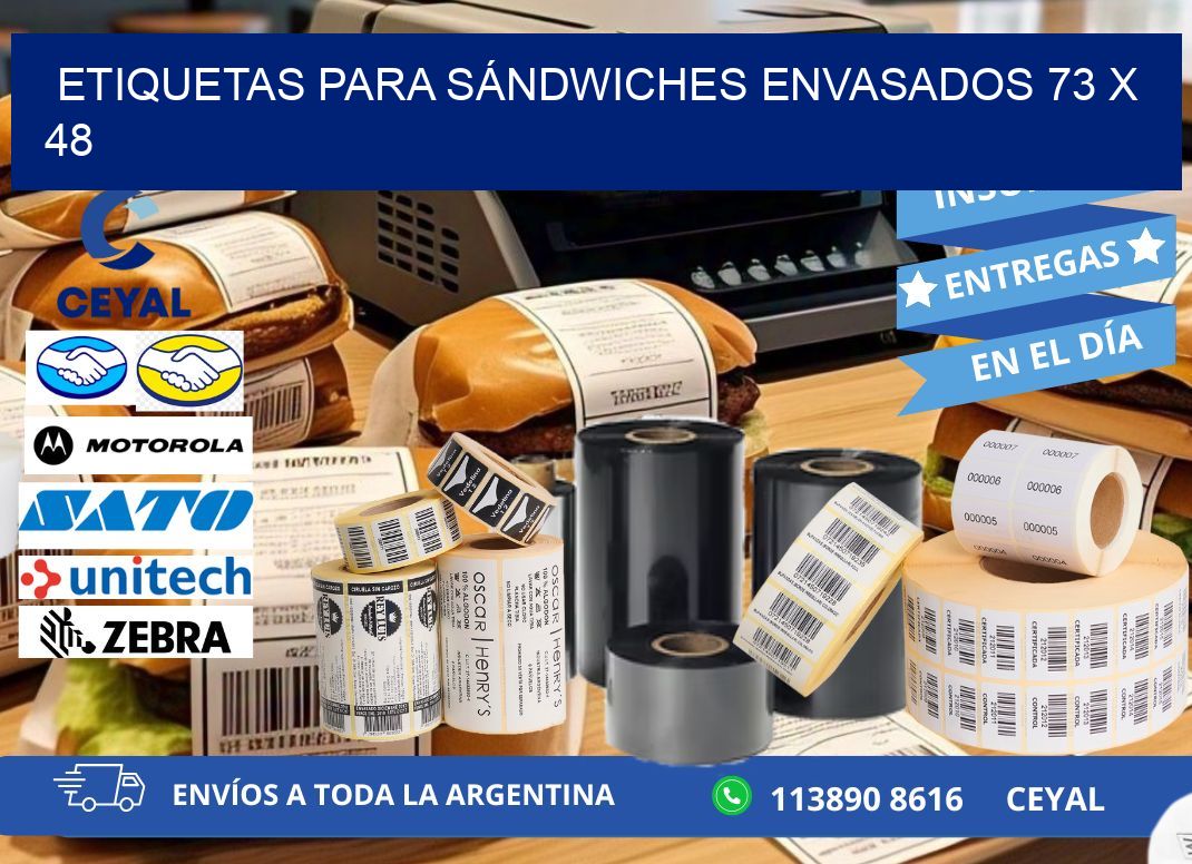 ETIQUETAS PARA SÁNDWICHES ENVASADOS 73 x 48