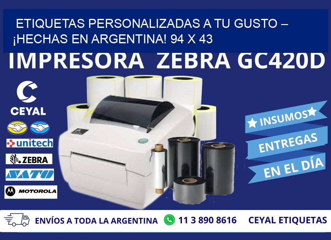 ETIQUETAS PERSONALIZADAS A TU GUSTO – ¡HECHAS EN ARGENTINA! 94 x 43