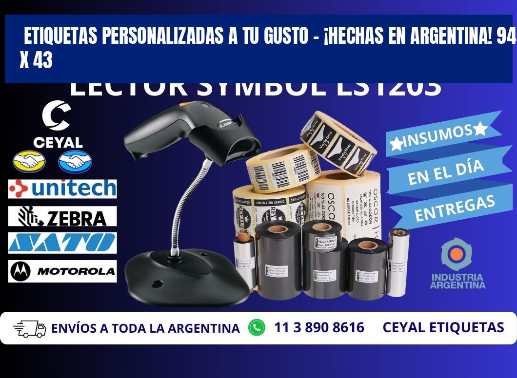 ETIQUETAS PERSONALIZADAS A TU GUSTO – ¡HECHAS EN ARGENTINA! 94 x 43
