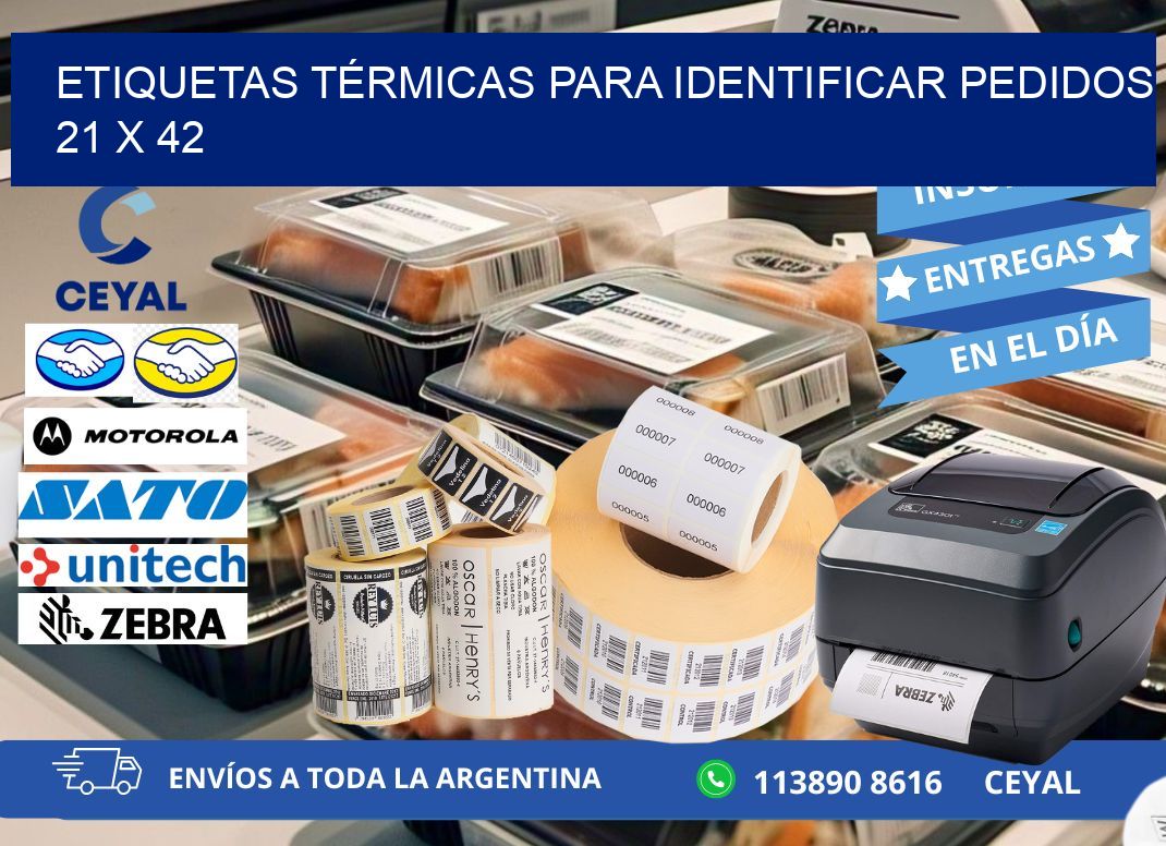 ETIQUETAS TÉRMICAS PARA IDENTIFICAR PEDIDOS  21 x 42