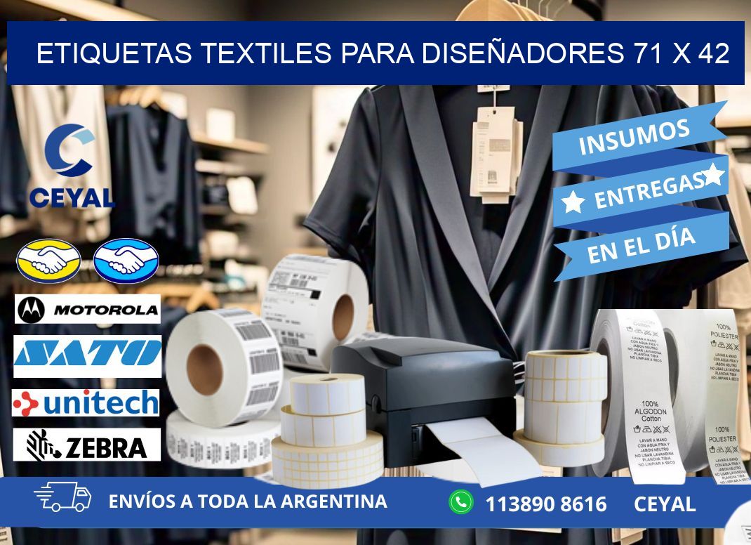 ETIQUETAS TEXTILES PARA DISEÑADORES 71 x 42