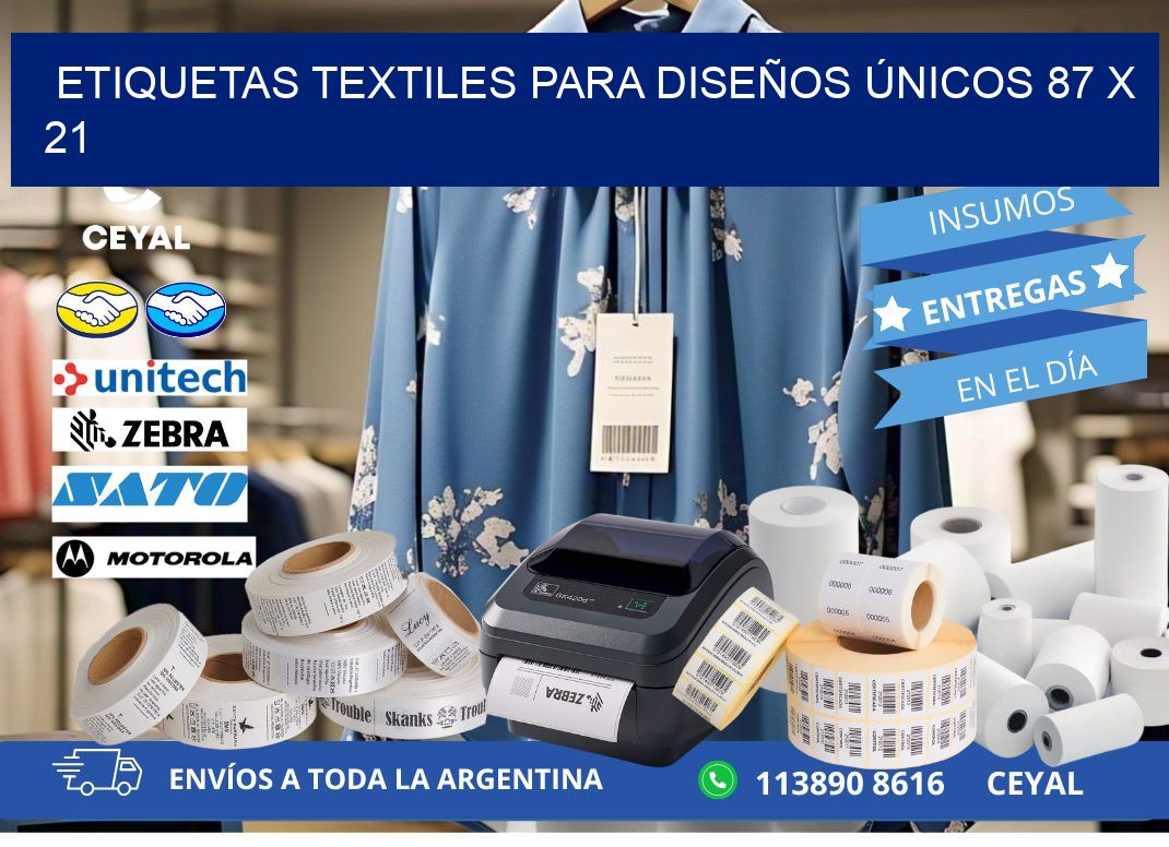 ETIQUETAS TEXTILES PARA DISEÑOS ÚNICOS 87 x 21