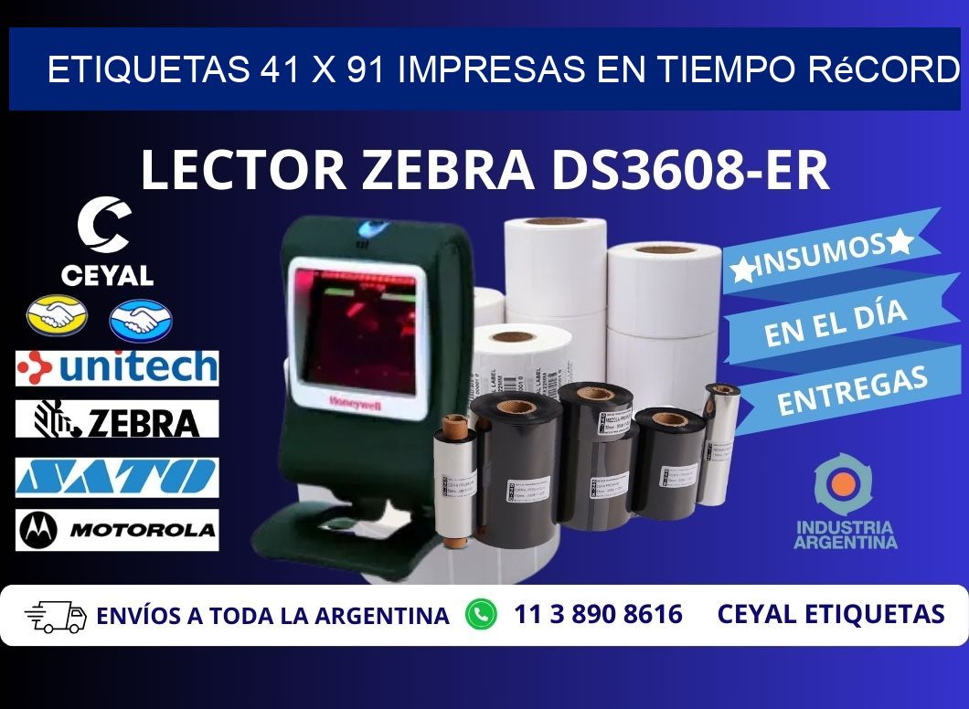 Etiquetas 41 x 91 Impresas en Tiempo Récord