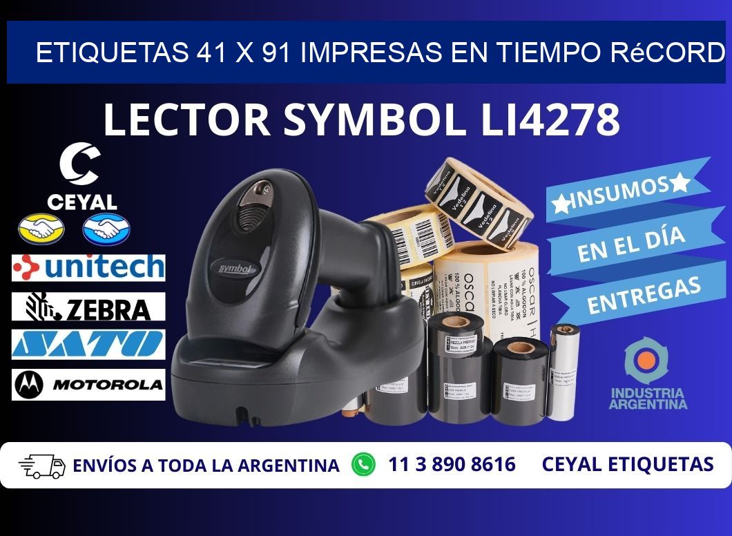 Etiquetas 41 x 91 Impresas en Tiempo Récord