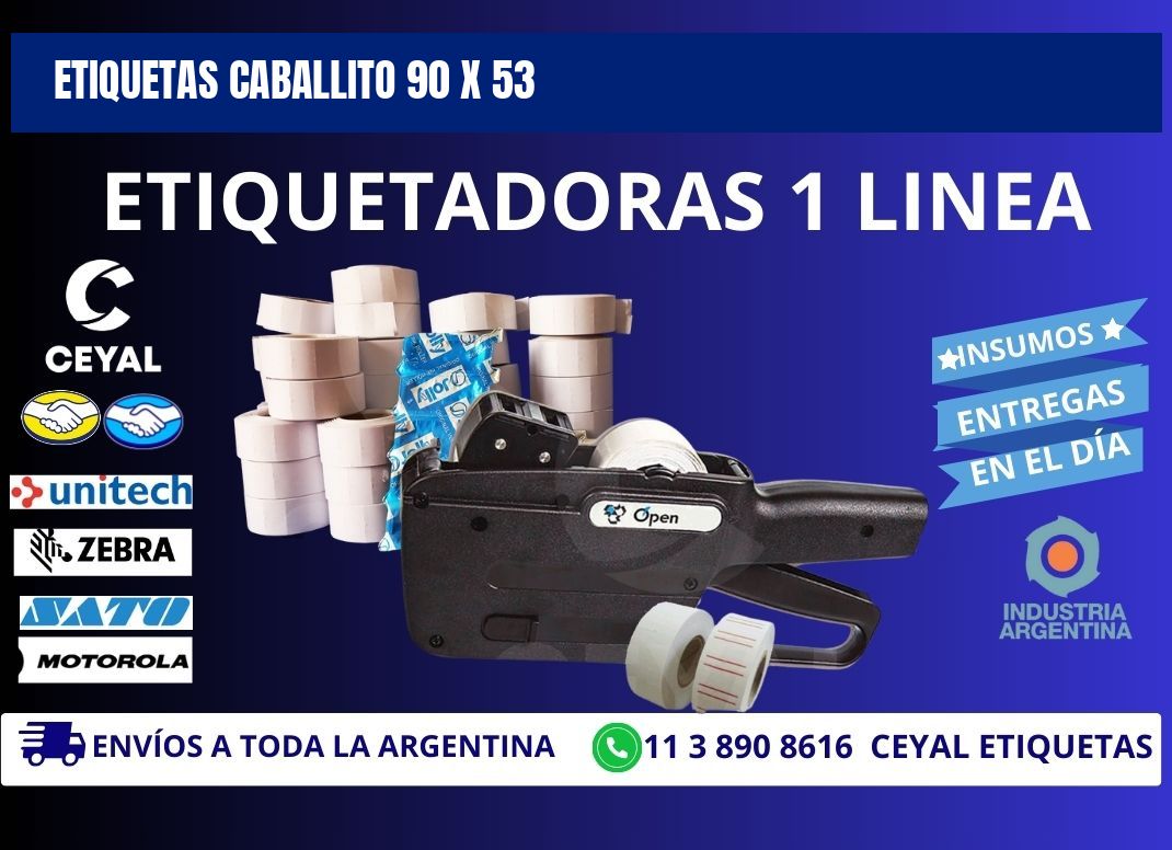 Etiquetas Caballito 90 x 53