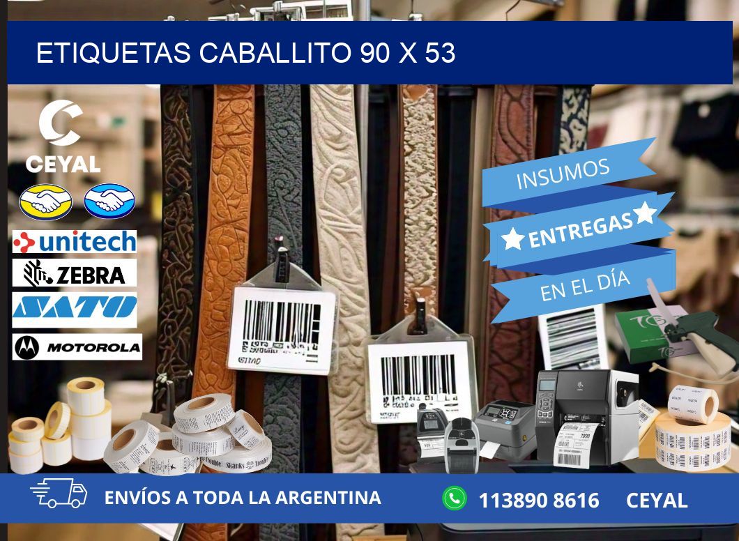 Etiquetas Caballito 90 x 53