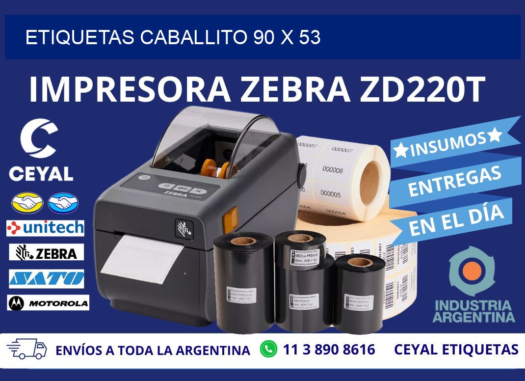 Etiquetas Caballito 90 x 53