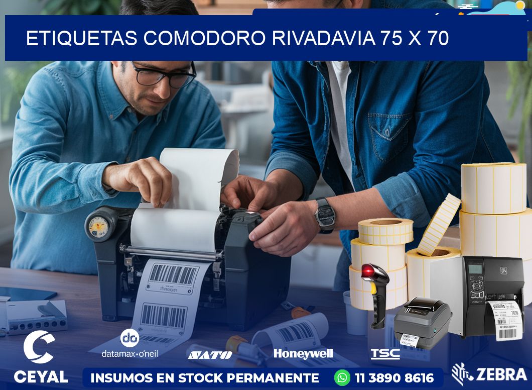 Etiquetas Comodoro Rivadavia 75 x 70