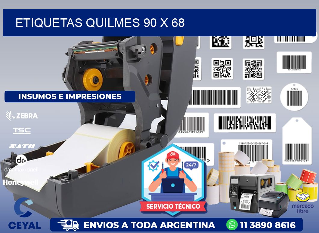 Etiquetas Quilmes 90 x 68