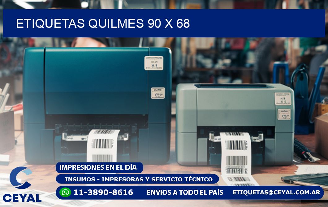 Etiquetas Quilmes 90 x 68