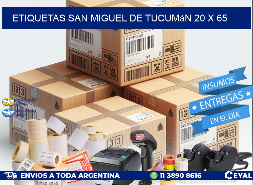 Etiquetas San Miguel de Tucumán 20 x 65