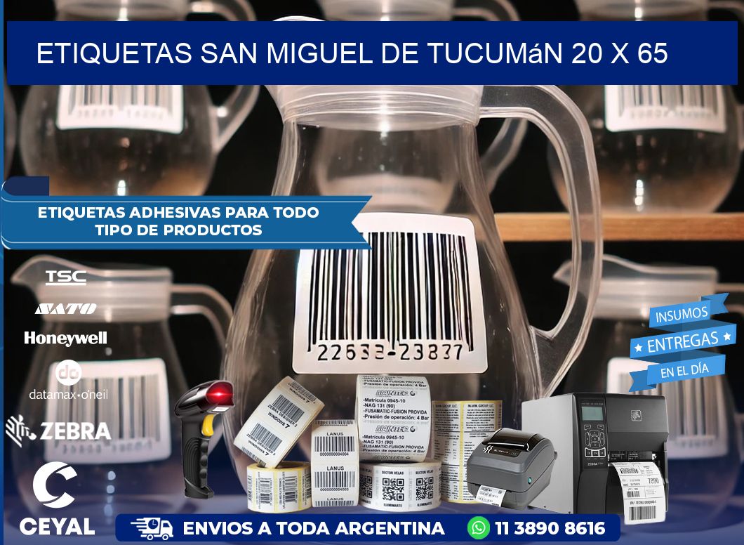 Etiquetas San Miguel de Tucumán 20 x 65
