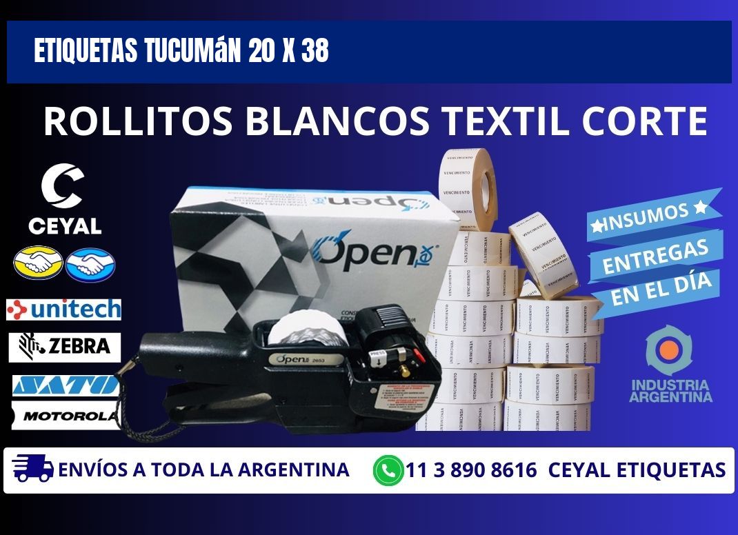 Etiquetas Tucumán 20 x 38