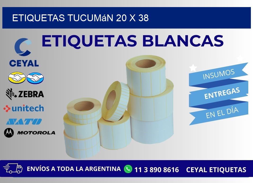 Etiquetas Tucumán 20 x 38