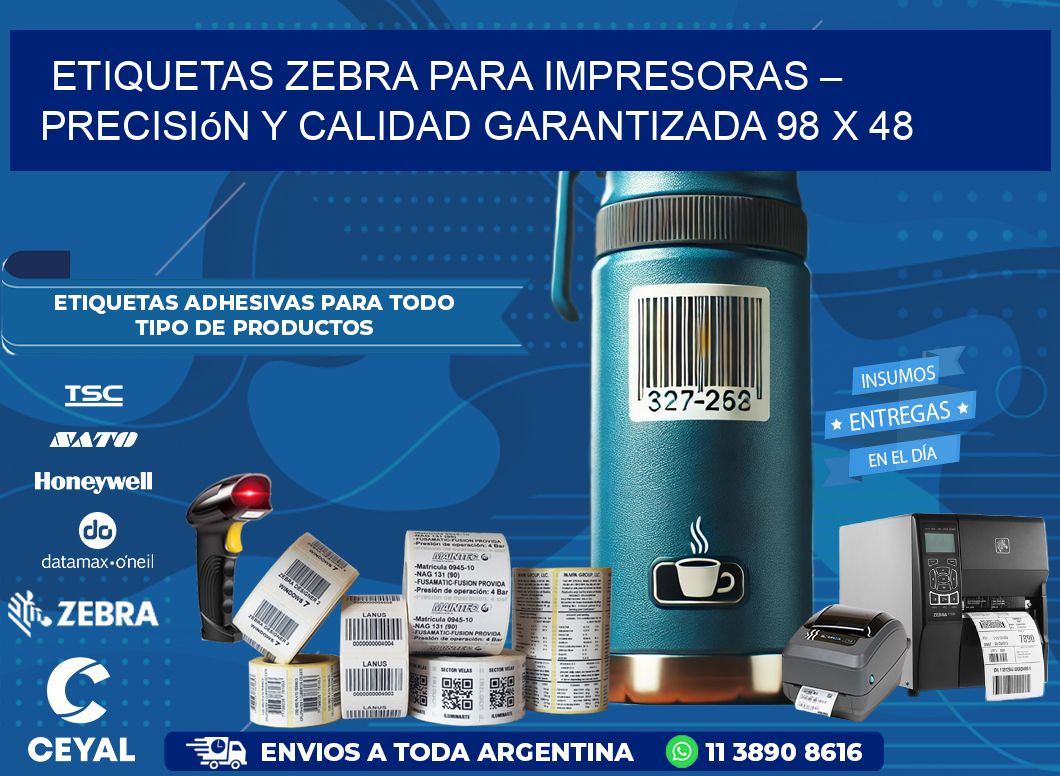 Etiquetas Zebra para Impresoras – Precisión y Calidad Garantizada 98 x 48