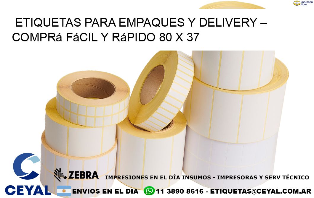 Etiquetas para Empaques y Delivery – Comprá Fácil y Rápido 80 x 37