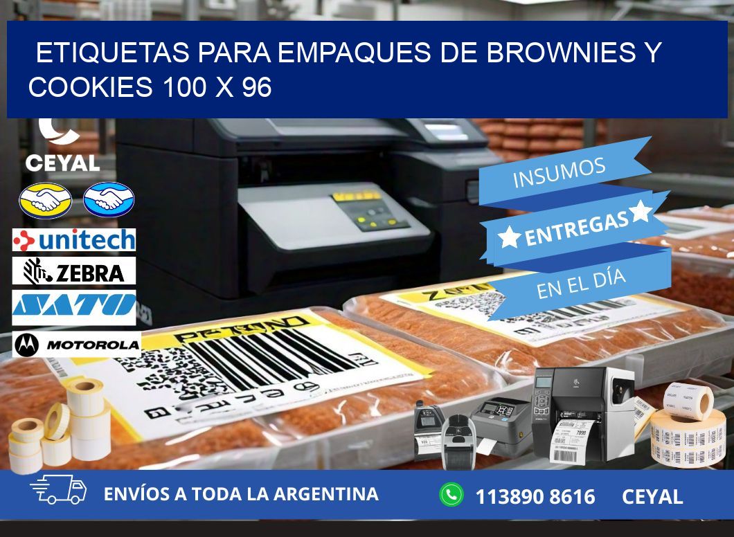 Etiquetas para empaques de brownies y cookies 100 x 96