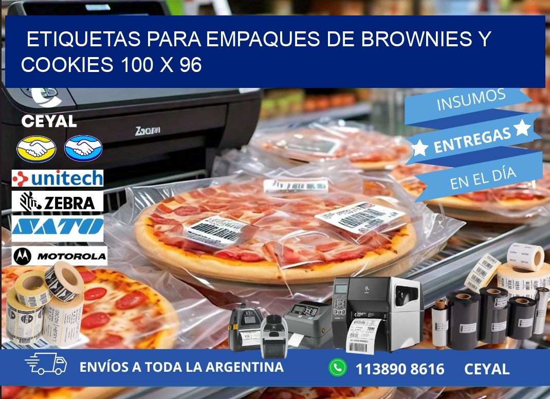 Etiquetas para empaques de brownies y cookies 100 x 96