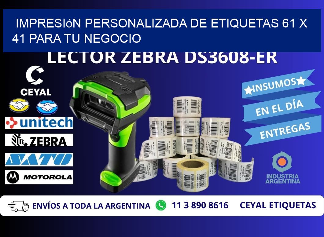 Impresión Personalizada de Etiquetas 61 x 41 para tu Negocio