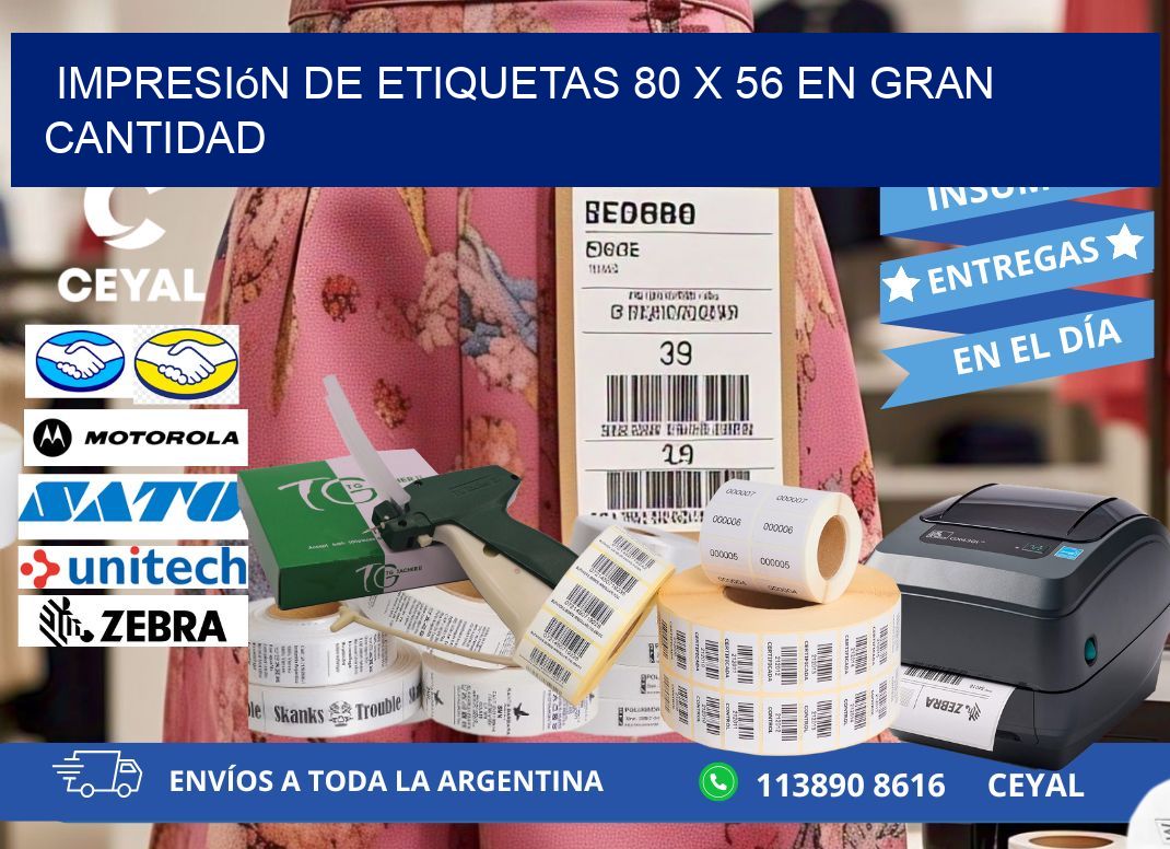 Impresión de Etiquetas 80 x 56 en Gran Cantidad