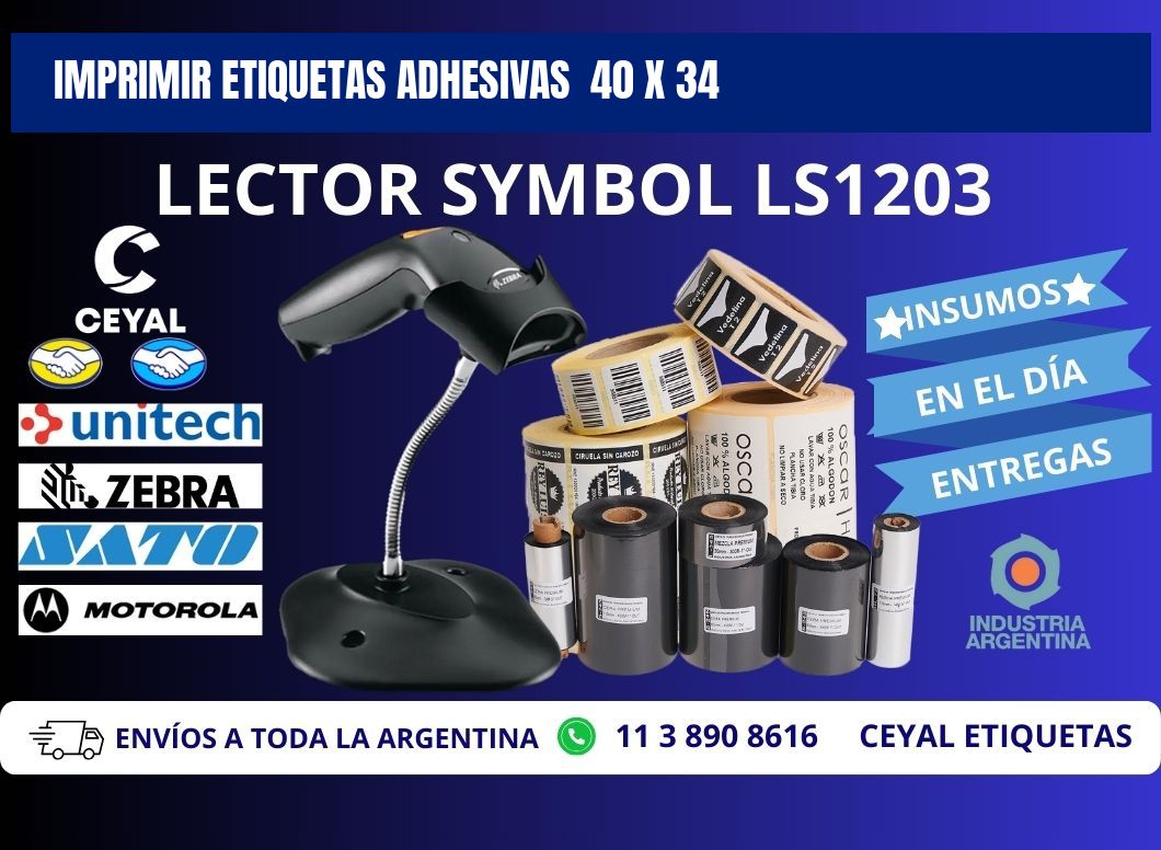 Imprimir Etiquetas adhesivas  40 x 34