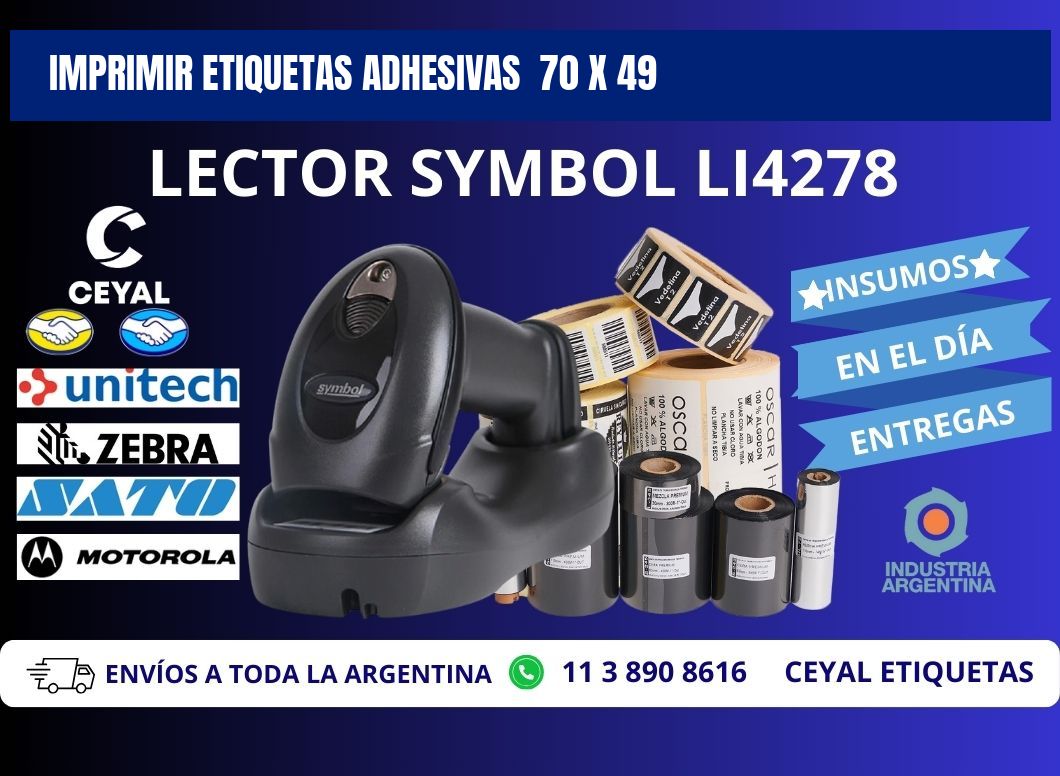 Imprimir Etiquetas adhesivas  70 x 49