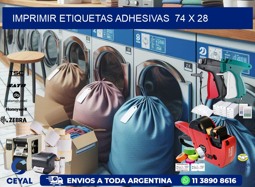Imprimir Etiquetas adhesivas  74 x 28
