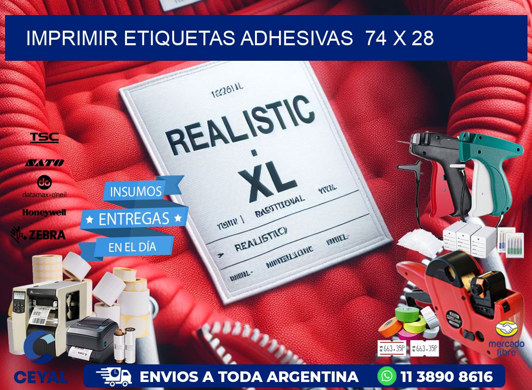 Imprimir Etiquetas adhesivas  74 x 28