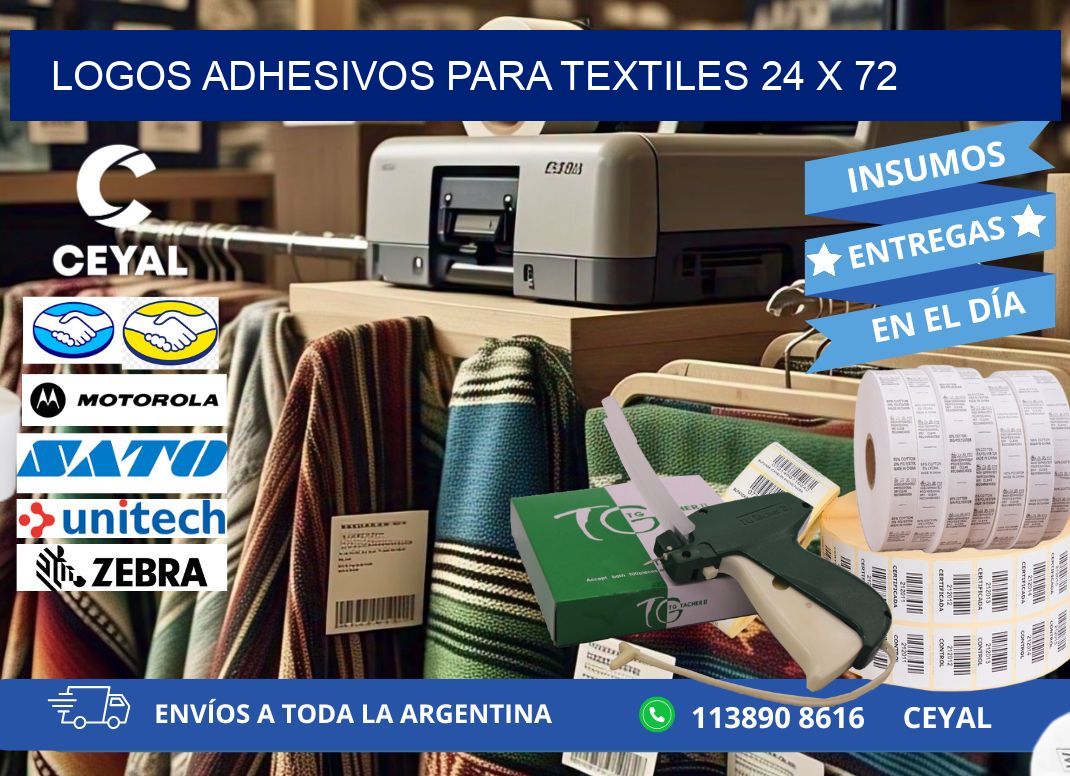 LOGOS ADHESIVOS PARA TEXTILES 24 x 72