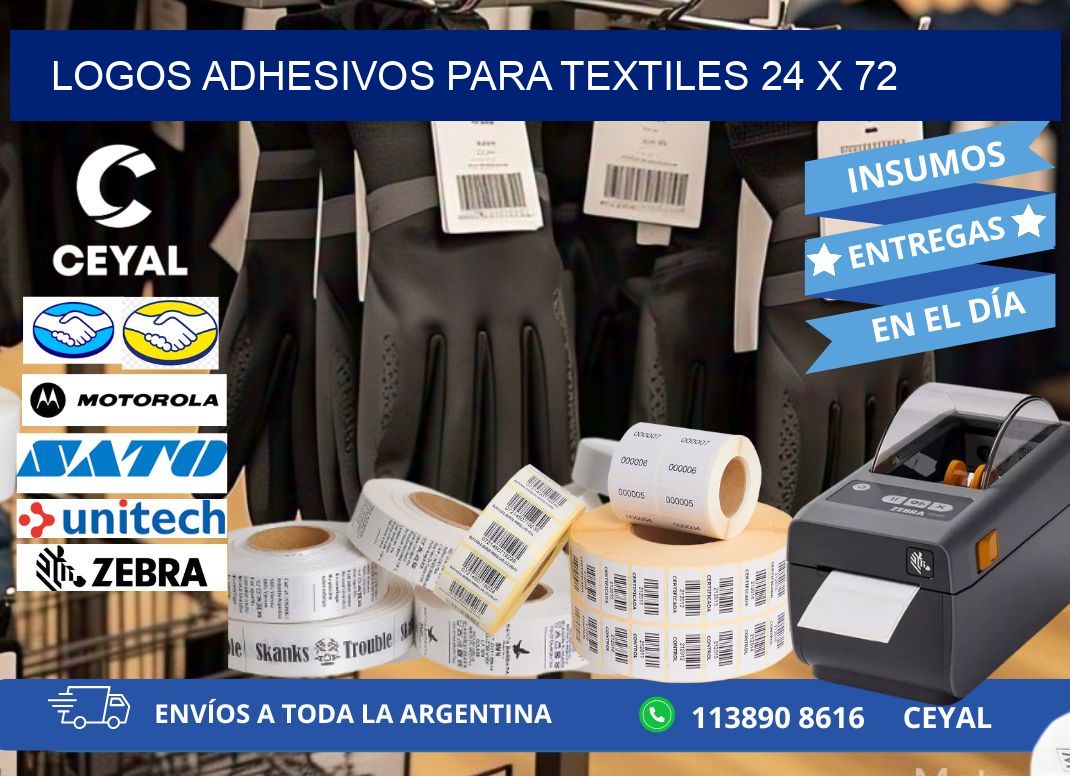 LOGOS ADHESIVOS PARA TEXTILES 24 x 72