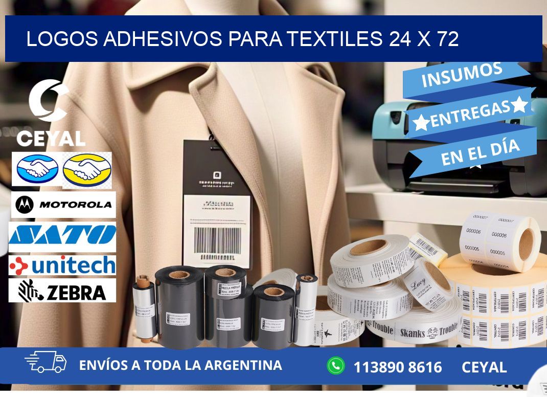 LOGOS ADHESIVOS PARA TEXTILES 24 x 72