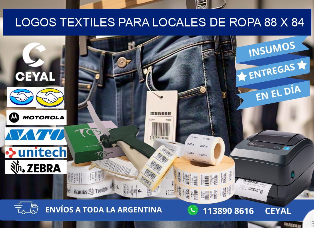 LOGOS TEXTILES PARA LOCALES DE ROPA 88 x 84