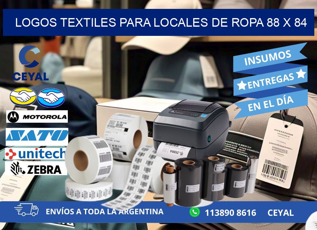 LOGOS TEXTILES PARA LOCALES DE ROPA 88 x 84