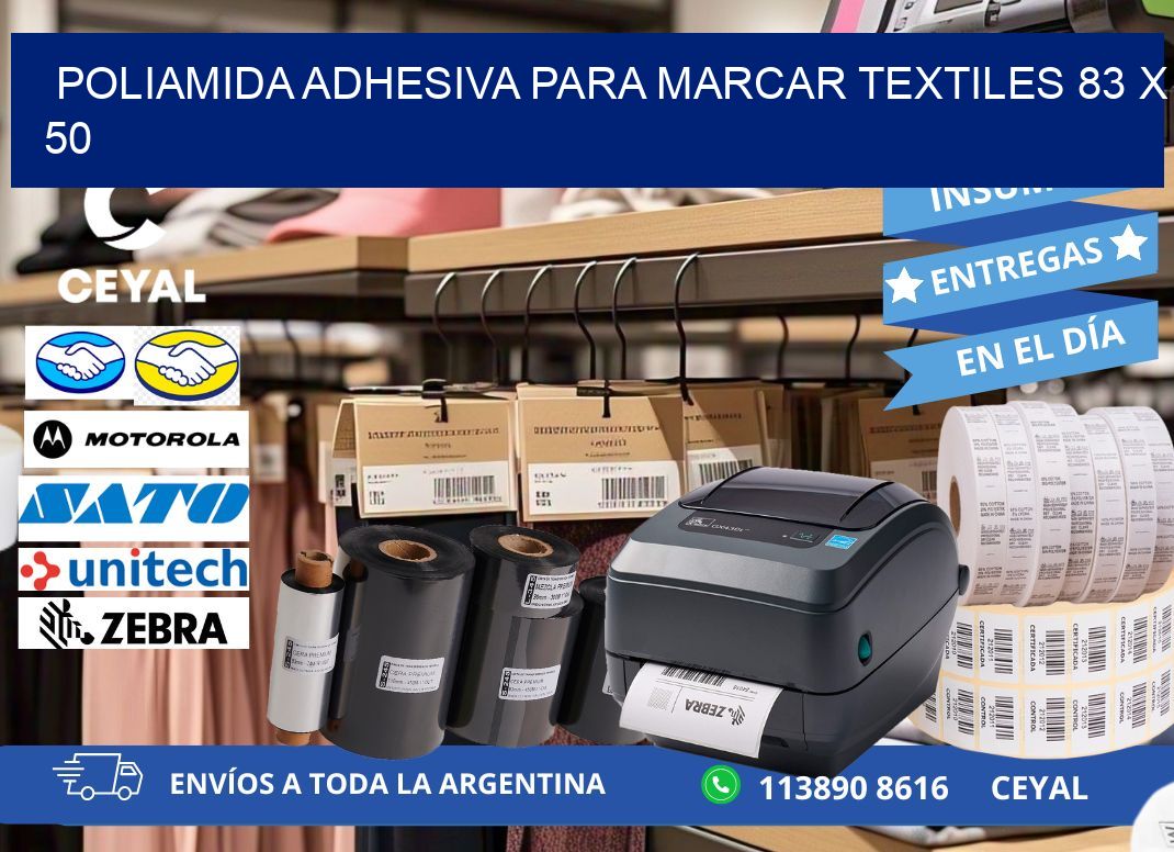 POLIAMIDA ADHESIVA PARA MARCAR TEXTILES 83 x 50