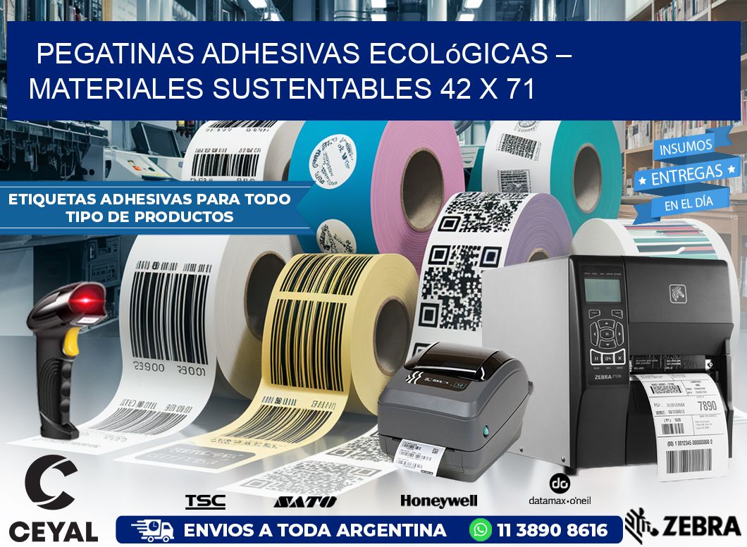 Pegatinas Adhesivas Ecológicas – Materiales Sustentables 42 x 71