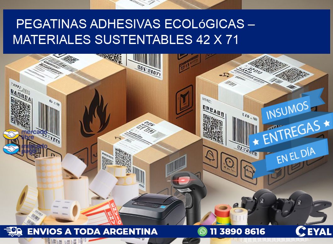 Pegatinas Adhesivas Ecológicas – Materiales Sustentables 42 x 71