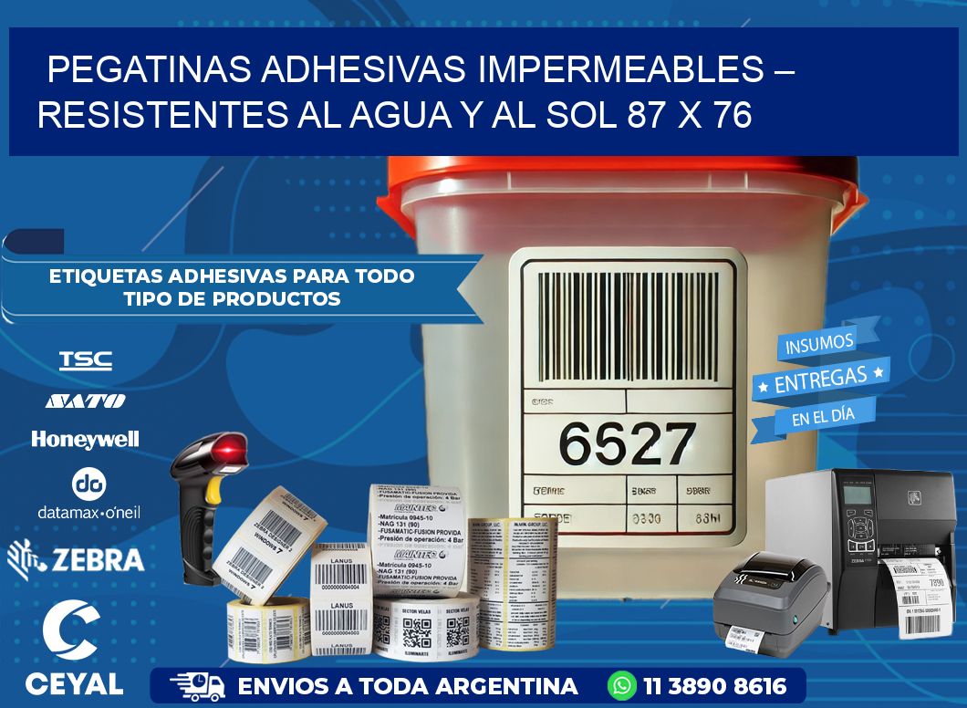 Pegatinas Adhesivas Impermeables – Resistentes al Agua y al Sol 87 x 76