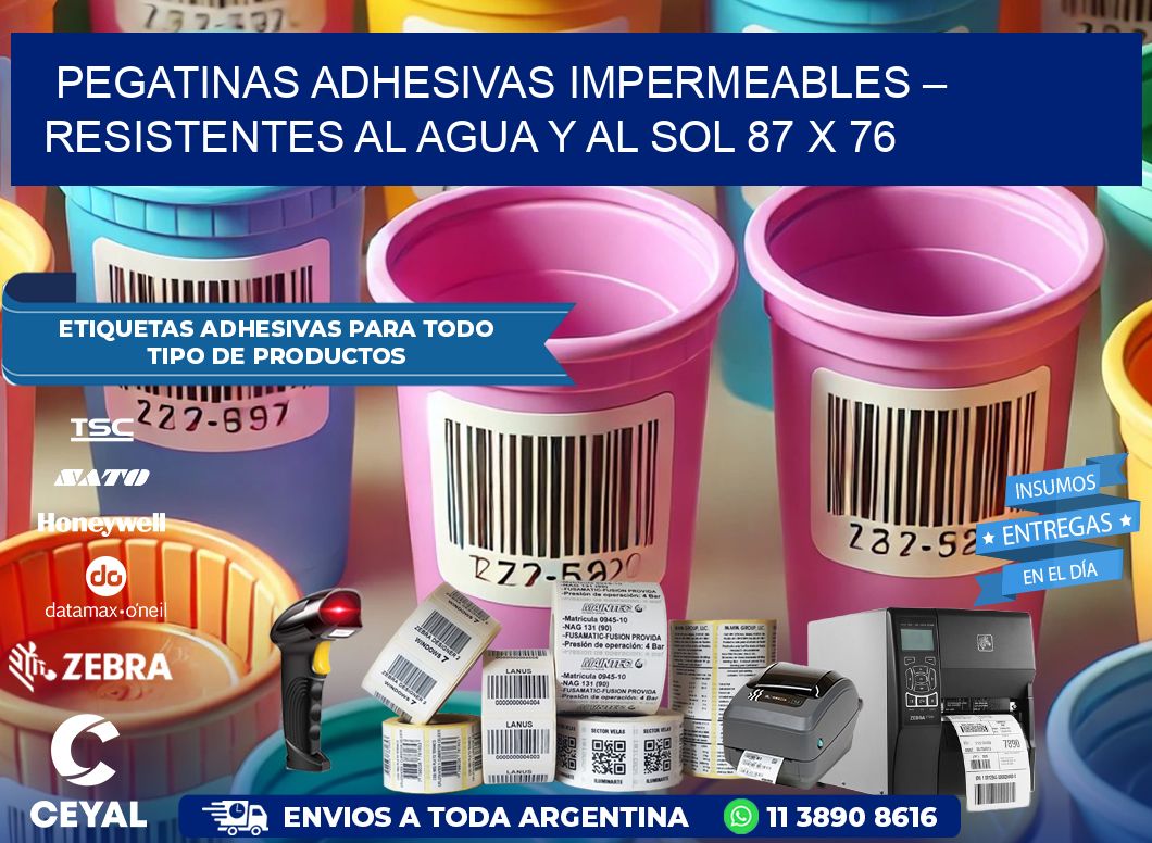 Pegatinas Adhesivas Impermeables – Resistentes al Agua y al Sol 87 x 76