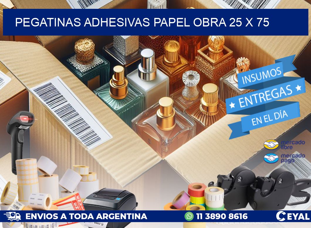 Pegatinas Adhesivas papel Obra 25 x 75