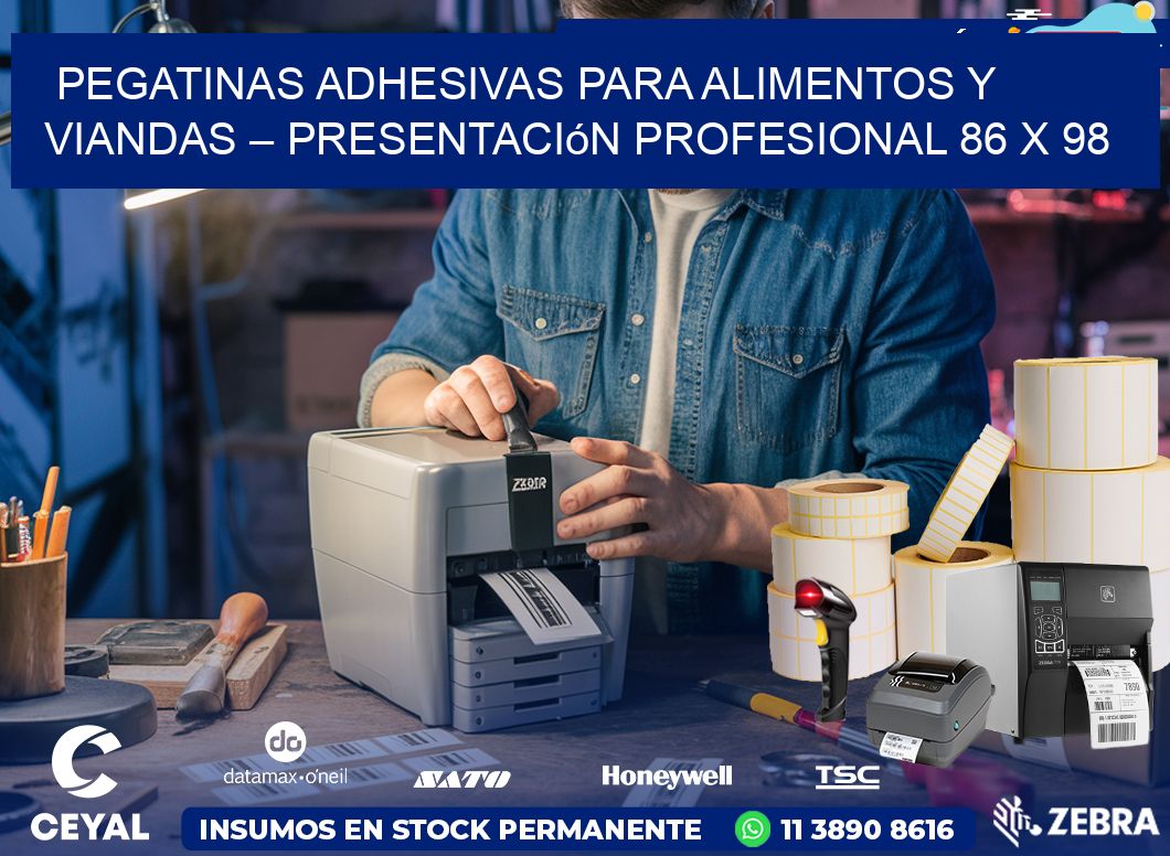 Pegatinas Adhesivas para Alimentos y Viandas – Presentación Profesional 86 x 98