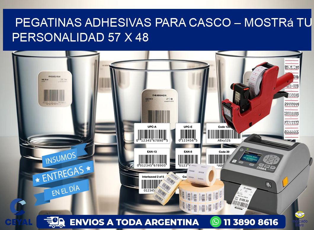 Pegatinas Adhesivas para Casco – Mostrá Tu Personalidad 57 x 48