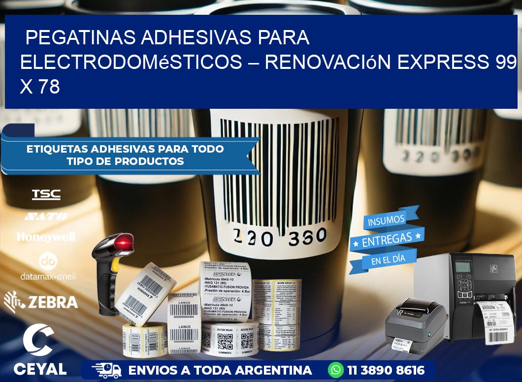 Pegatinas Adhesivas para Electrodomésticos – Renovación Express 99 x 78