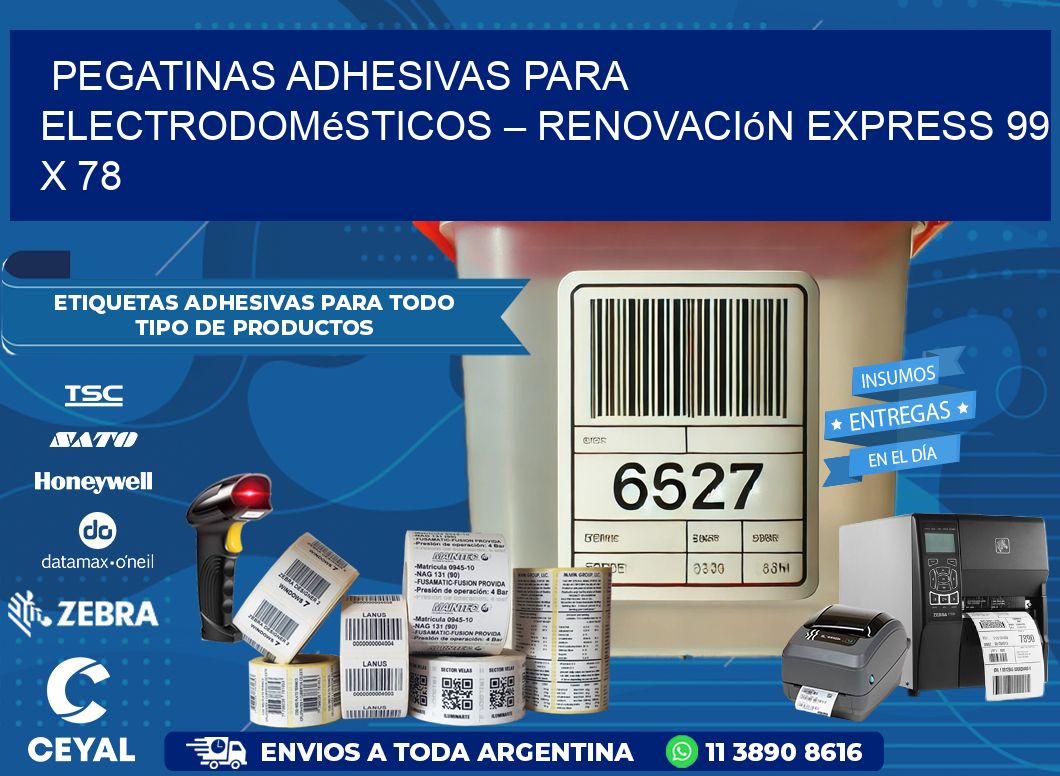 Pegatinas Adhesivas para Electrodomésticos – Renovación Express 99 x 78