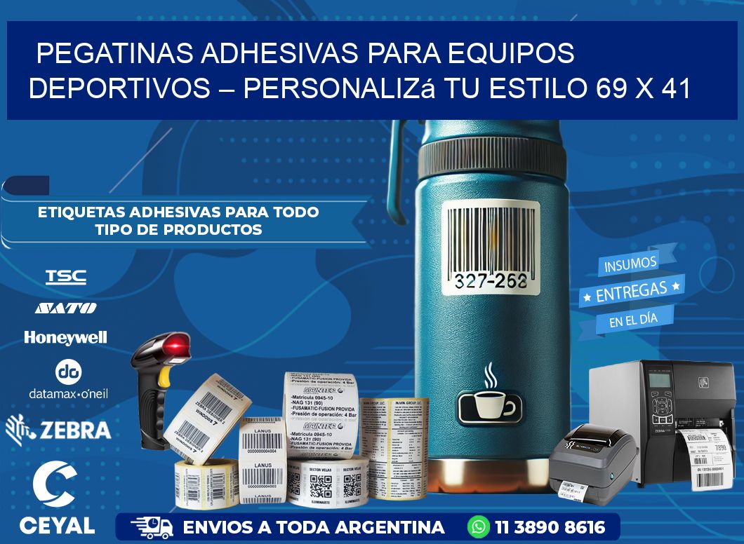 Pegatinas Adhesivas para Equipos Deportivos – Personalizá Tu Estilo 69 x 41